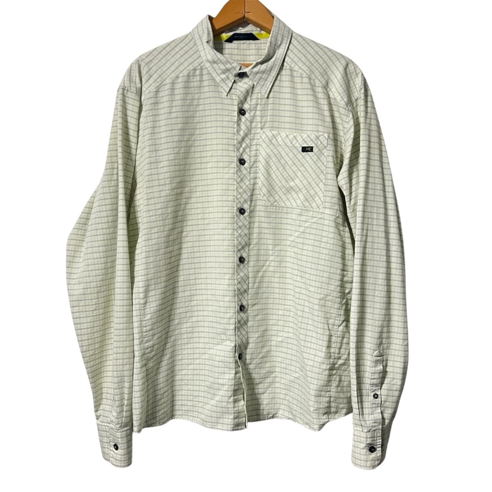 Arc'teryx Men's Green Checkered Casual Button Down Shirt Size L